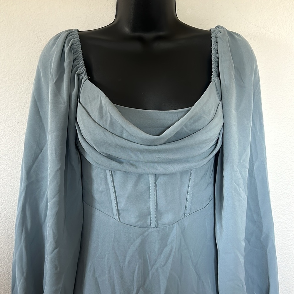 Princess Polly Lillie Long Sleeve Corset Style Blue Sage
Mini Dress - Picture 5 of 12